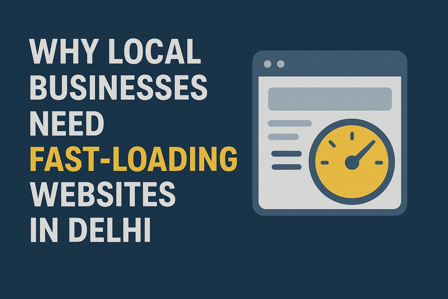 Why Local Businesses Need Fast-Loading Websites in Delhi