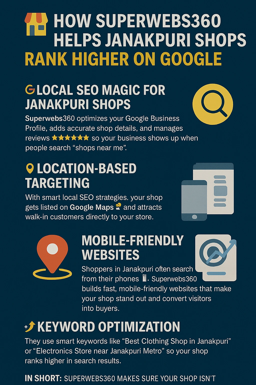 How Superwebs360 Helps Janakpuri Shops Rank Higher on Google