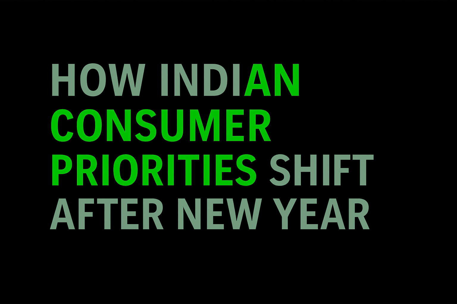 How Indian Consumer Priorities Shift After New Year