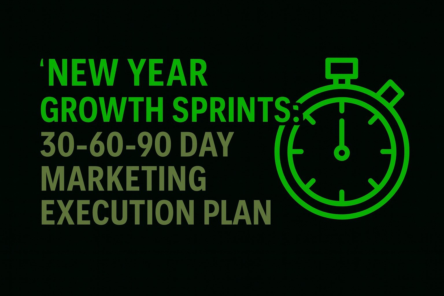 New Year Growth Sprints: 30-60-90 Day Marketing Execution Plan